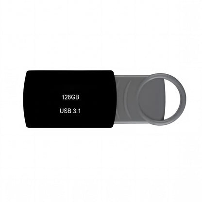 High-Speed 128GB USB 3.1 Flash Drive with Integrated Key Ring Loop