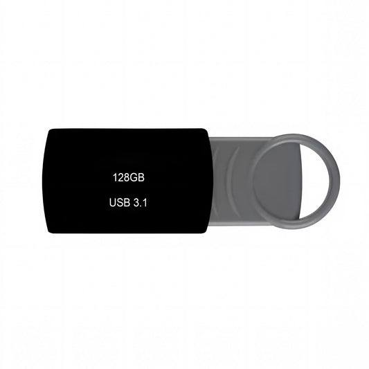 High-Speed 128GB USB 3.1 Flash Drive with Integrated Key Ring Loop