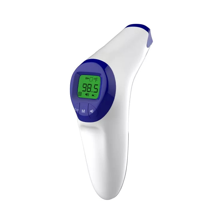Touchless Infrared Forehead Thermometer with Silent Mode and Clear LCD Display