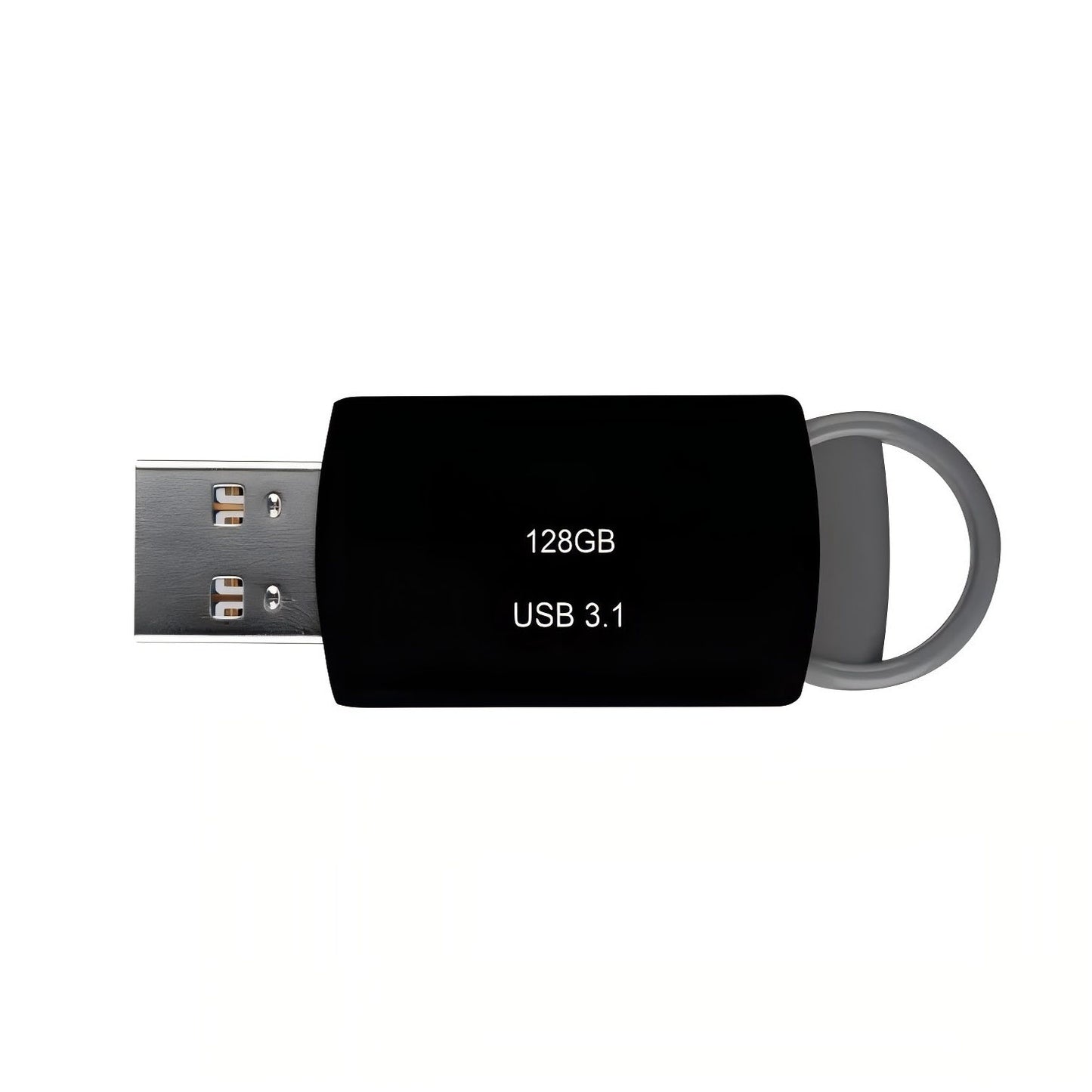 High-Speed 128GB USB 3.1 Flash Drive with Integrated Key Ring Loop