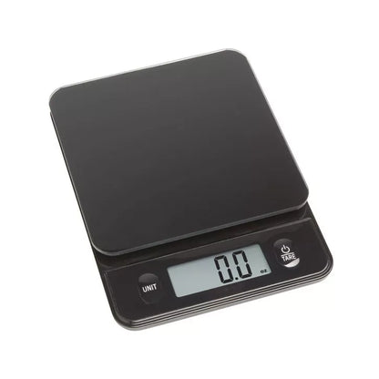 Compact Digital Kitchen Scale with Tempered Glass Platform and Tare Function