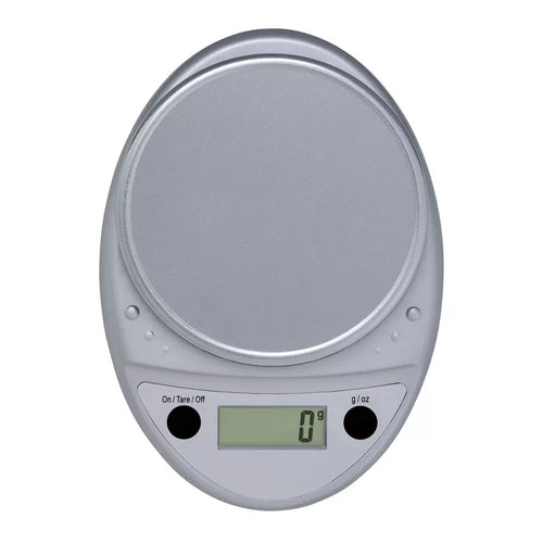 Round Digital Kitchen Scale with Two-Button Operation and Compact Design