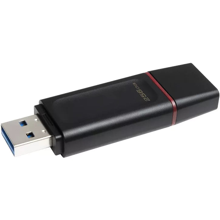 High-Capacity USB 3.2 Flash Drive with Protective Cap and Large Keyring Loop